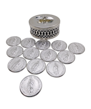 Cargar imagen en el visor de la galería, Set Arras Plata / Virgen De Guadalupe