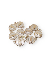 Cargar imagen en el visor de la galería, Pulsera con Medallas T. A | Plata y oro 14 K
