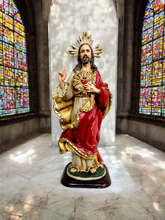 Cargar imagen en el visor de la galería, Sagrado Corazón De Jesús Decorado Artesanal