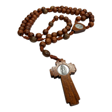 Cargar imagen en el visor de la galería, Rosario Artesanal Madera 4 Apariciones De La Virgen De Guadalupe