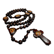 Cargar imagen en el visor de la galería, Rosario Artesanal Madera 4 Apariciones De La Virgen De Guadalupe