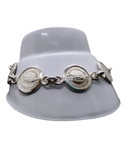 Cargar imagen en el visor de la galería, Pulsera Plata / Medallas San Benito