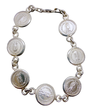 Cargar imagen en el visor de la galería, Pulsera Plata / Medallas San Benito