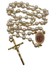 Cargar imagen en el visor de la galería, Rosario perla dorado | Modelo 256