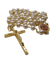 Cargar imagen en el visor de la galería, Rosario perla dorado | Modelo 256