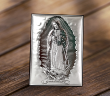 Cargar imagen en el visor de la galería, Retablo plata chico / Virgen de Guadalupe