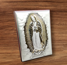 Cargar imagen en el visor de la galería, Retablo plata chico / Virgen de Guadalupe
