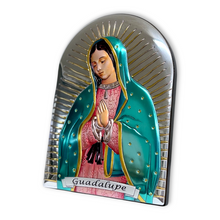 Cargar imagen en el visor de la galería, Retablo Plata Virgen De Guadalupe Color