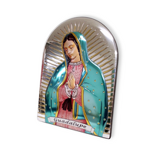 Cargar imagen en el visor de la galería, Retablo Plata Virgen De Guadalupe Color