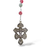 Cargar imagen en el visor de la galería, Rosario Ágata Multicolor Medalla Virgen De Guadalupe