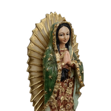 Cargar imagen en el visor de la galería, Figura de la Virgen de Guadalupe de Resina decorada con Pedrería