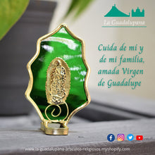 Cargar imagen en el visor de la galería, Virgen de Guadalupe artesanal | Vitral con base