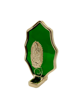 Cargar imagen en el visor de la galería, Virgen de Guadalupe artesanal | Vitral con base