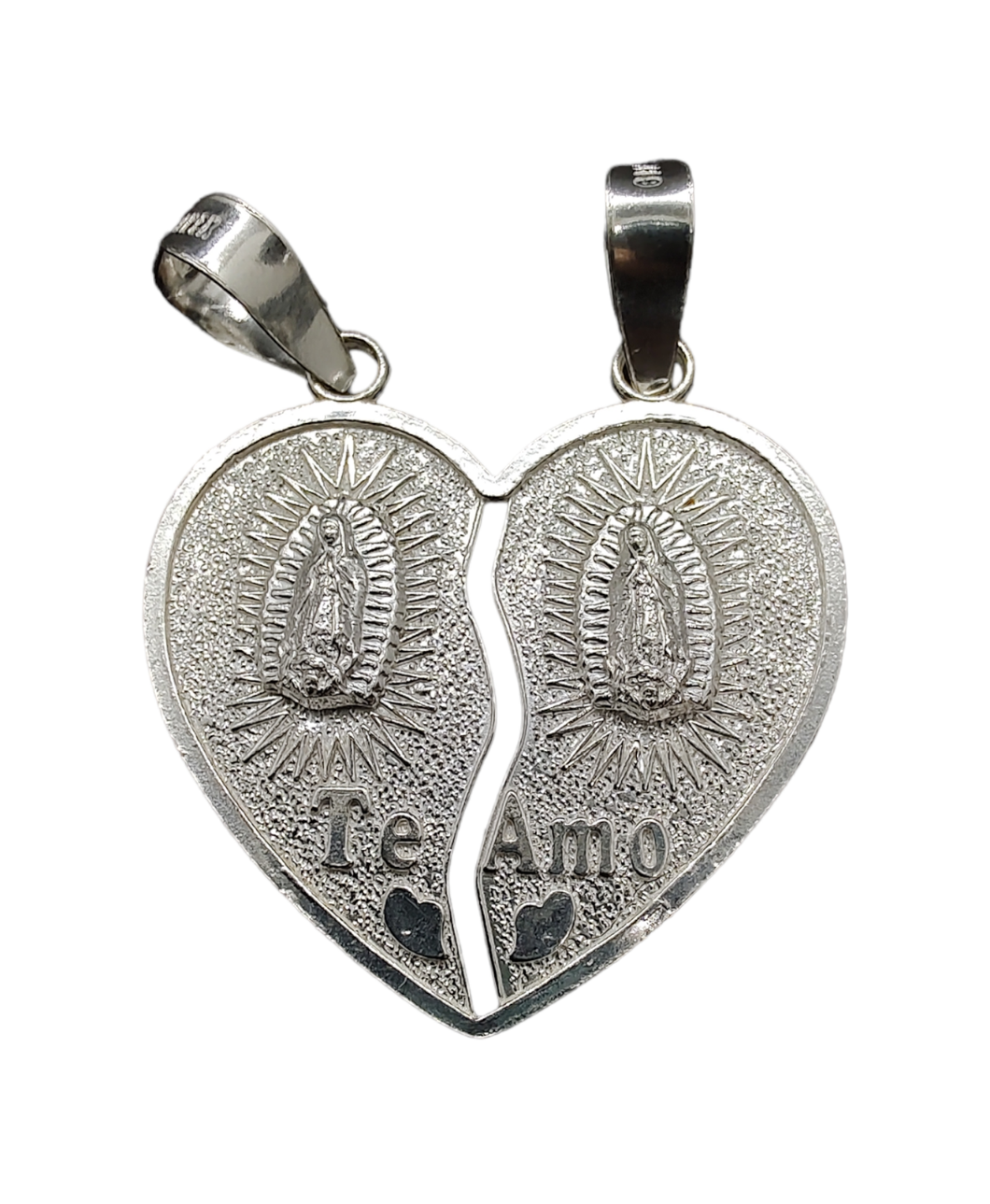 Dije Corazón Partido (dos Mitades) Plata .925