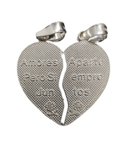 Cargar imagen en el visor de la galería, Dije Corazón Partido (dos Mitades) Plata .925
