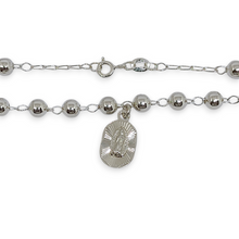 Cargar imagen en el visor de la galería, Pulsera Decenario Plata 0.925 Con Medalla Virgen Guadalupe
