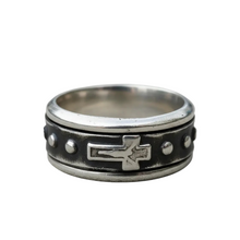 Cargar imagen en el visor de la galería, Anillo Decenario Giratorio | Plata Pavonado
