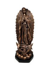 Cargar imagen en el visor de la galería, Virgen Guadalupe Bronce 40 cm
