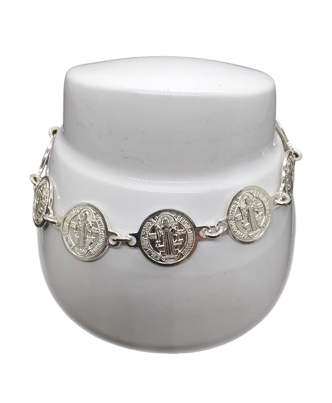 Pulsera Plata / Medallas San Benito