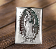 Cargar imagen en el visor de la galería, Retablo plata chico / Virgen de Guadalupe
