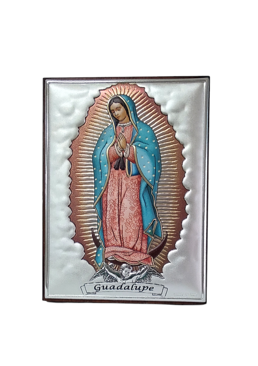 Retablo plata chico / Virgen de Guadalupe