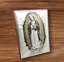 Cargar imagen en el visor de la galería, Retablo plata chico / Virgen de Guadalupe
