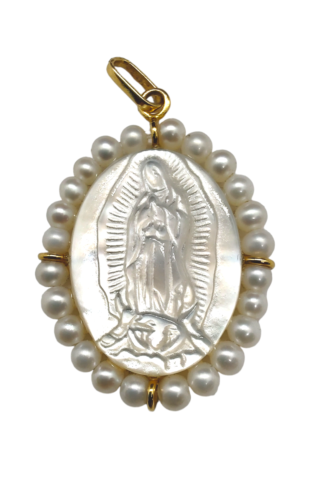 Medalla madre perla / Virgen de guadalupe