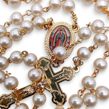 Cargar imagen en el visor de la galería, Rosario perla dorado | Modelo 256
