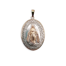 Cargar imagen en el visor de la galería, Medalla Milagrosa, Plata Con Virgen Y Bisel En Oro 14 K
