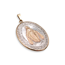 Cargar imagen en el visor de la galería, Medalla Milagrosa, Plata Con Virgen Y Bisel En Oro 14 K
