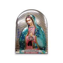 Cargar imagen en el visor de la galería, Retablo Plata Virgen De Guadalupe Color
