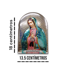 Cargar imagen en el visor de la galería, Retablo Plata Virgen De Guadalupe Color
