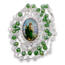 Cargar imagen en el visor de la galería, Rosario Cristal Medalla San Judas Tadeo

