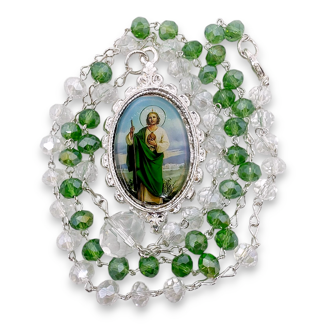 Rosario Cristal Medalla San Judas Tadeo