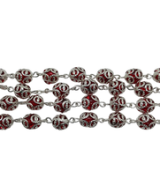 Cargar imagen en el visor de la galería, Rosario vidrio con capuchón
