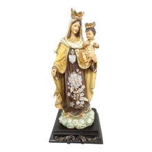 Cargar imagen en el visor de la galería, Virgen Del Carmen Decorado Artesanal  Con Pedreria

