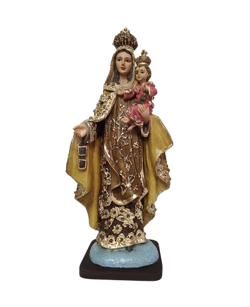 Virgen Del Carmen Decorada A Mano