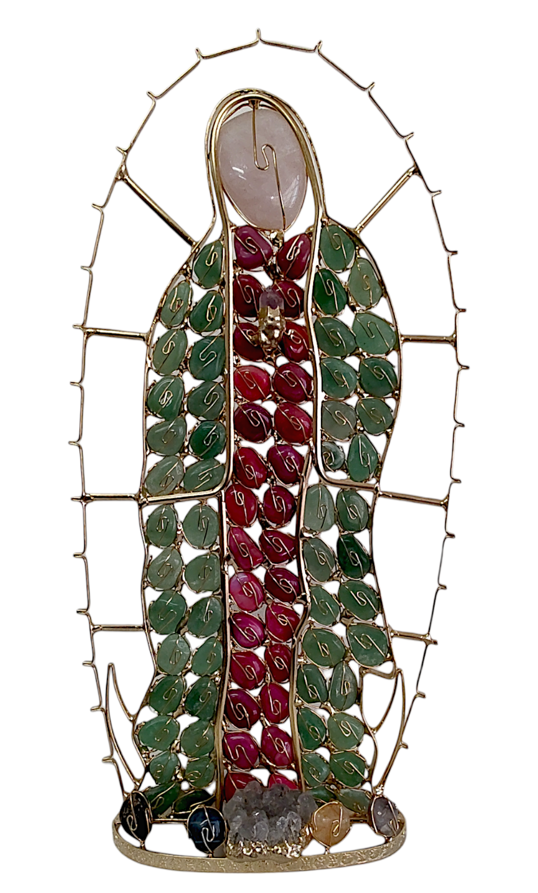 Virgen Guadalupe Con Cuarzos / Tamaño Grande