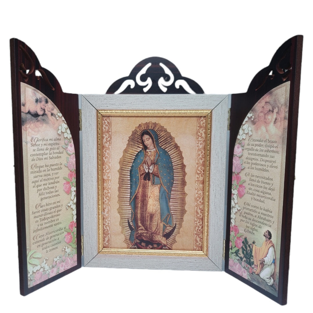 Tríptico Laminado Virgen De Guadalupe