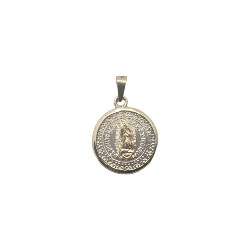 Medalla plata troquel Antiguo bisel | Oro 14 K