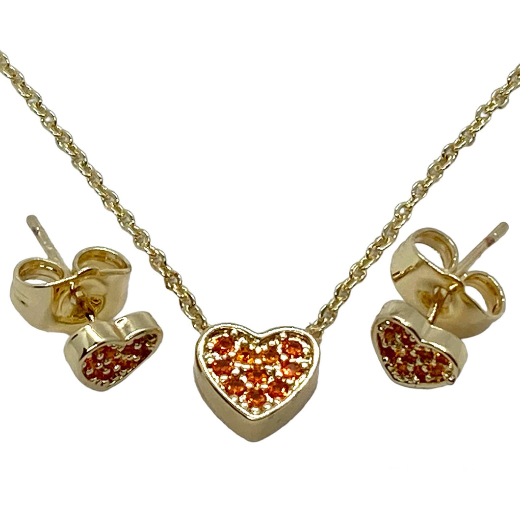 Dije Y Aretes De Chapa De Oro De 18k