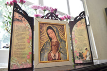 Cargar imagen en el visor de la galería, Tríptico Laminado Virgen De Guadalupe
