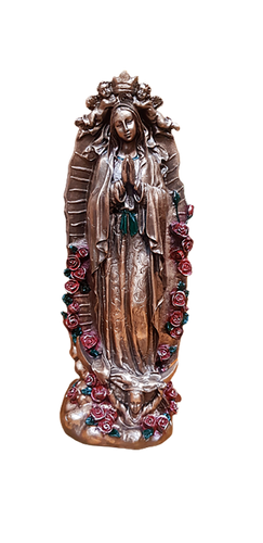 Virgen de Guadalupe con rosas