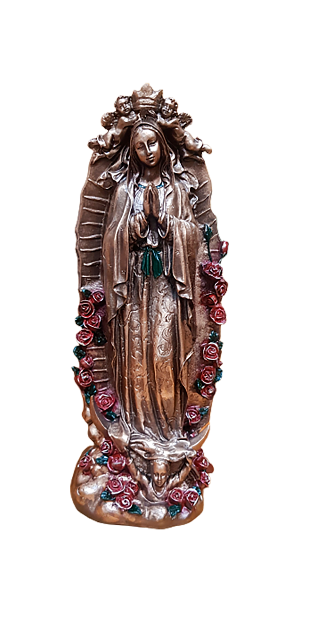 Virgen de Guadalupe con rosas