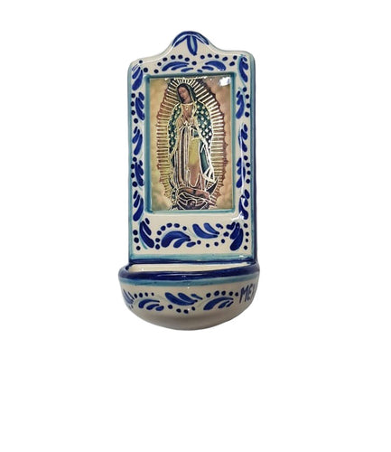 Pila Agua Bendita cerámica | Virgen de Guadalupe