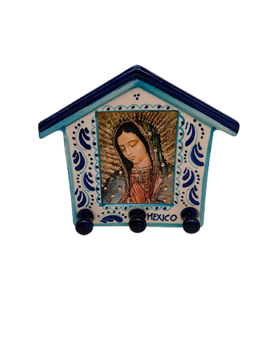 Porta llaves talavera Virgen de Guadalupe
