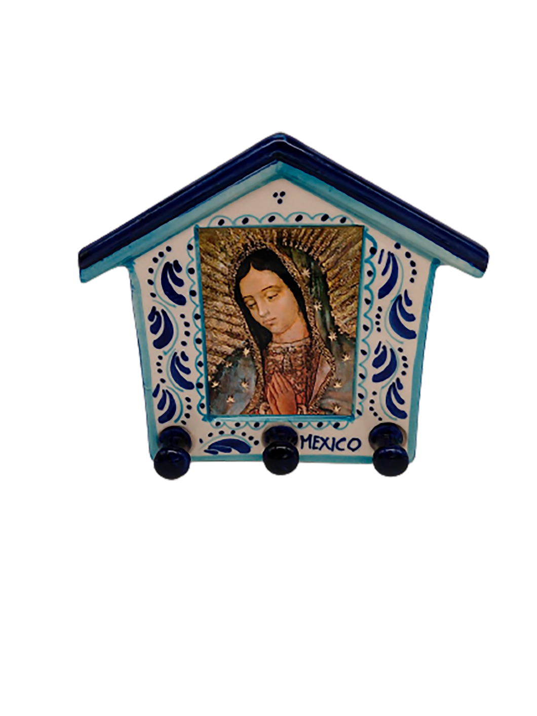 Porta llaves talavera Virgen de Guadalupe