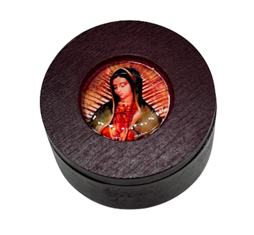 Estuche de Madera Virgen de Guadalupe