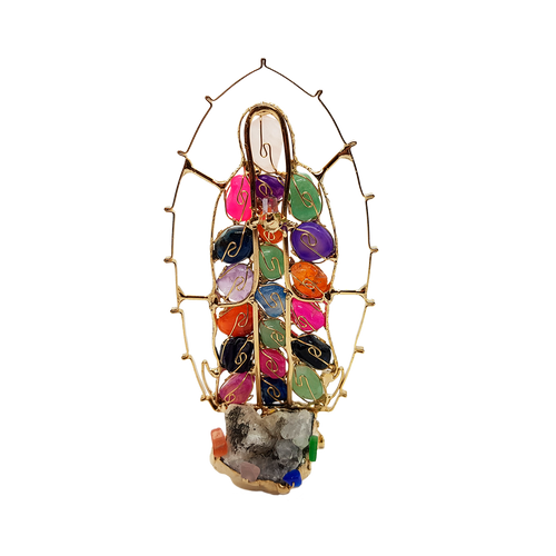 Virgen Guadalupe con cuarzos | Colores