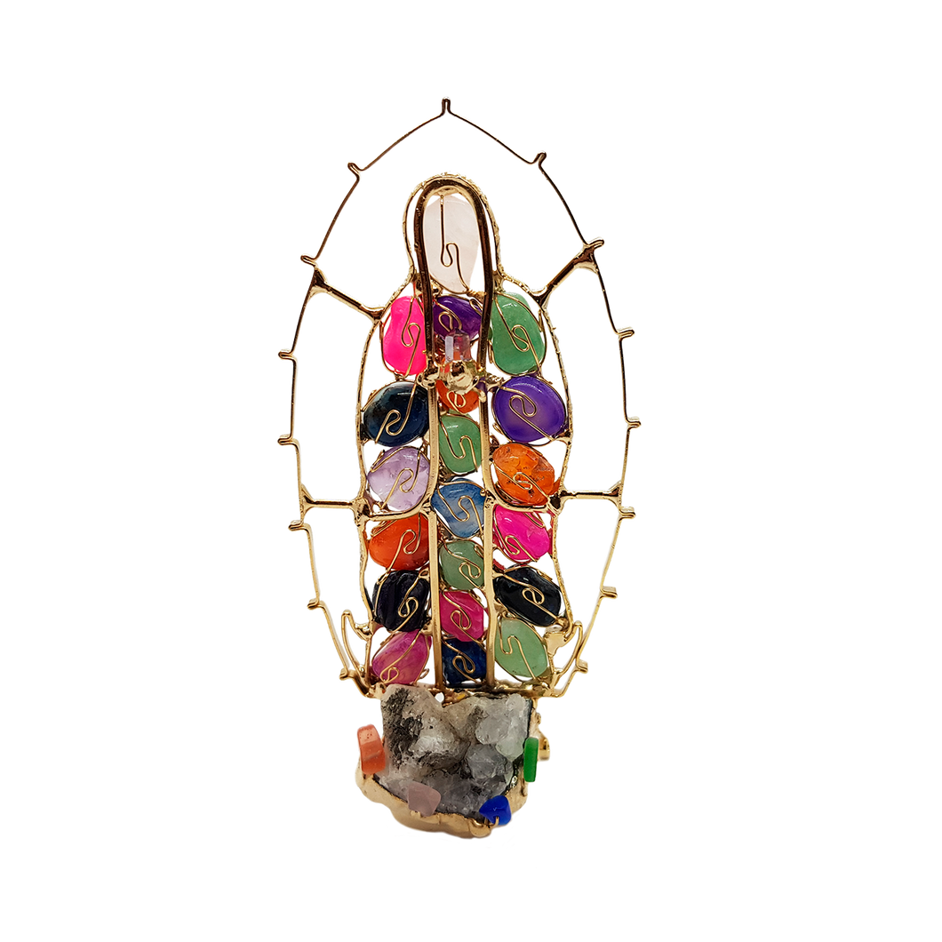 Virgen Guadalupe con cuarzos | Colores